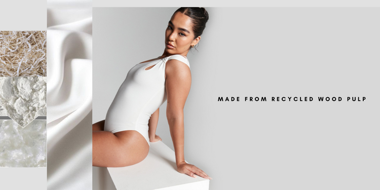 Introducing our EcoChic Recycled Bodysuit: Your Sustainable Style Solution. Elegant Multiway Tie Tops and Luxury Knot Asymmetric Neckline Boydsuits