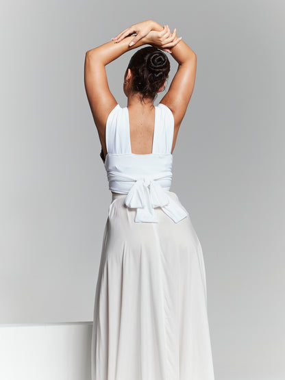 Isla Recycled Burgundy Multiway Wrap Tie Top