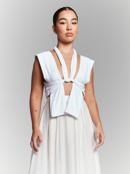 Isla Recycled Burgundy Multiway Wrap Tie Top