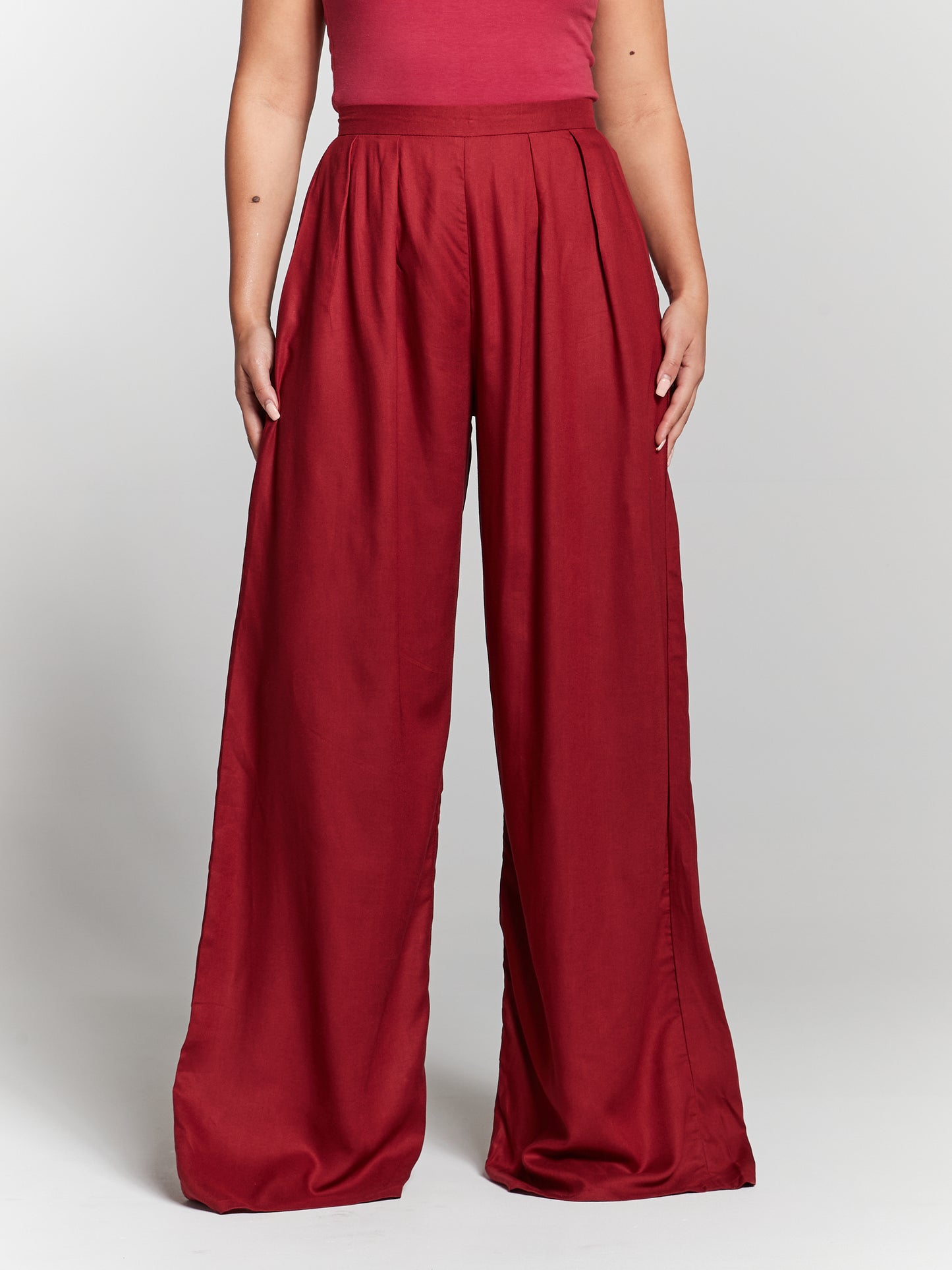 These flares blend fashion-forward design with environmentally friendly materials, making them a standout addition to your wardrobe. The wide leg design offers a fashionable silhouette while providing comfort and freedom of movement. Whether you're dressing up for a special occasion or going for a casual look, these flares effortlessly adapt to your style.